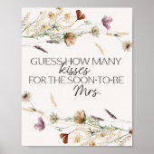 ヴィンテージの小さなフローラ数を推測するキスゲーム ポスター (正面)