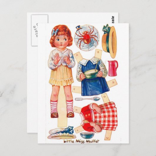 ヴィンテージの小さなマフェ恋しく思ート葉書 ポストカード (正面/裏面)