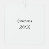 ヴィンテージの小さな子供のクリスマスパーソナライズされた メタルオーナメント (裏面)