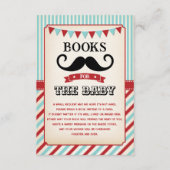 ヴィンテージの小さな男の口ひげ本男の赤ちゃん エンクロージャーカード (正面)