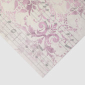 ヴィンテージの小鳥の枝と音楽の切り離し 薄葉紙 (詳細)