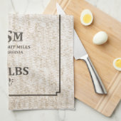 ヴィンテージの小麦粉袋 キッチンタオル (四つ折り)