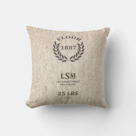 ヴィンテージの小麦粉袋 クッション