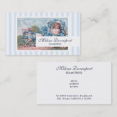 ヴィンテージの少女が子羊に追われる 名刺 (正面/裏面)