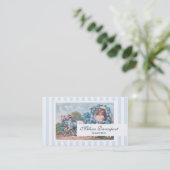 ヴィンテージの少女が子羊に追われる 名刺 (スタンド正面)