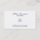 ヴィンテージの少女が子羊に追われる 名刺 (裏面)