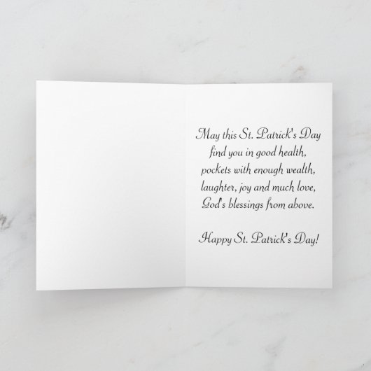 ヴィンテージの少女のセントパトリックの日の挨拶状 カード (内部)