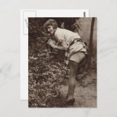 ヴィンテージの少女の写真 ポストカード (正面/裏面)