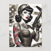 ヴィンテージの少女 ポストカード (正面)