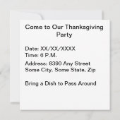 ヴィンテージの少年がパンプキンに祈る 招待状 (裏面)