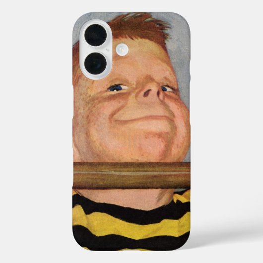 ヴィンテージの少年が懸垂をする、フィットネスとエクササイズ Case-Mate iPhoneケース (裏面)
