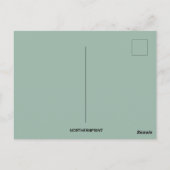 ヴィンテージの少年が旗を掲げて七面鳥に乗る ポストカード (裏面)