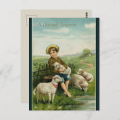 ヴィンテージの少年の復活祭 ポストカード (正面/裏面)