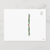 ヴィンテージの屋上サンタ及びそりのクリスマス シーズンポストカード (裏面)