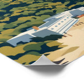 ヴィンテージの岩ジブラルタル旅行芸術 ポスター (角)