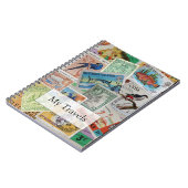 ヴィンテージの島のスタンプ旅行ノート ノートブック (左側)