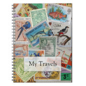 ヴィンテージの島のスタンプ旅行ノート ノートブック (正面)