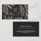 ヴィンテージの島の植物のロイヤリティカード ロイヤリティカード (正面/裏面)