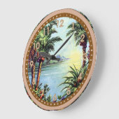 ヴィンテージの島 ラージ壁時計 (傾斜)