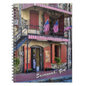 ヴィンテージの川の通りのサバンナのジョージア旅行写真 ノートブック (正面)