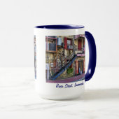 ヴィンテージの川の通りのサバンナのジョージア旅行写真 マグカップ (正面右)