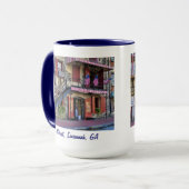 ヴィンテージの川の通りのサバンナのジョージア旅行写真 マグカップ (正面左)