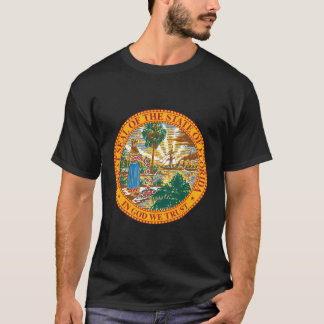 ヴィンテージの州のシールFlorida Miami Tampa O Tシャツ