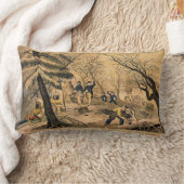 ヴィンテージの巡礼者のイメージのLumbarの枕 ランバークッション (ブランケット)