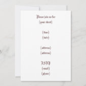 ヴィンテージの巣のイタリアンな招待状か移動カード 招待状 (裏面)