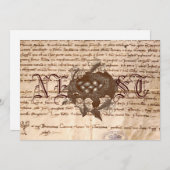 ヴィンテージの巣のイタリアンな招待状か移動カード 招待状 (正面/裏面)