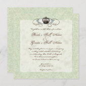 ヴィンテージの巣の椅子，結婚式招待状 招待状 (正面/裏面)