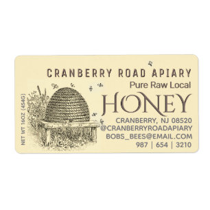 ヴィンテージの巣はミツバチの蜂蜜の出荷の黄色 ラベル