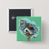 ヴィンテージの巣箱 缶バッジ (正面&裏面)