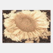 ヴィンテージの巨大なヒマ色彩の鮮やかショメ素朴ント ラッピングペーパーシート (正面2)