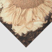 ヴィンテージの巨大なヒマ色彩の鮮やかショメ素朴ント 薄葉紙 (詳細)