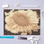 ヴィンテージの巨大なヒマ色彩の鮮やかショメ素朴ント 薄葉紙 (クラフト)