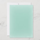 ヴィンテージの巻物と鳥 – エメラルドの結婚式の招待 招待状 (裏面)