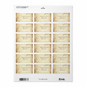 ヴィンテージの巻葉(ベージュ、ブラウン結婚ズ) ラベル (フルシート)