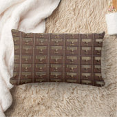 ヴィンテージの帯出券のカード引出 ランバークッション (ブランケット)