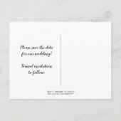 ヴィンテージの帯出券のBotanicalsの保存日付 案内ポストカード (裏面)