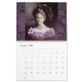 ヴィンテージの帽子の壁掛けカレンダーのヴィンテージの女性 カレンダー (1月 2027)