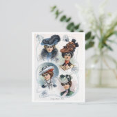 ヴィンテージの帽子はがき ポストカード (スタンド正面)