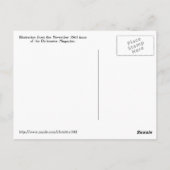 ヴィンテージの帽子はがき ポストカード (裏面)