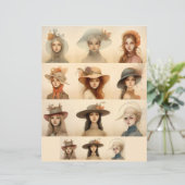 ヴィンテージの帽子をかぶった女性 SCV 5 - スタイリッシュな女性たち (スタンド正面)