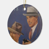 ヴィンテージの帽子 セラミックオーナメント (左)