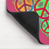 ヴィンテージの平和愛ハート マウスパッド (コーナー)