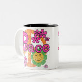 ヴィンテージの平和 ツートーンマグカップ (正面左)