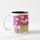 ヴィンテージの平和 ツートーンマグカップ (左)