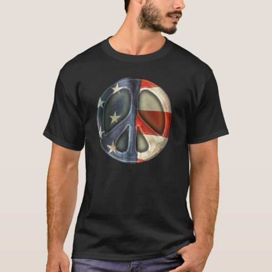 ヴィンテージの平和 Tシャツ (正面)