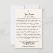 ヴィンテージの幼児イエス 十字架 祈り ホーリー カード (裏面)